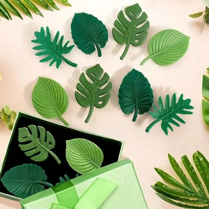 Aimants de réfrigérateur feuilles de plantes 3D