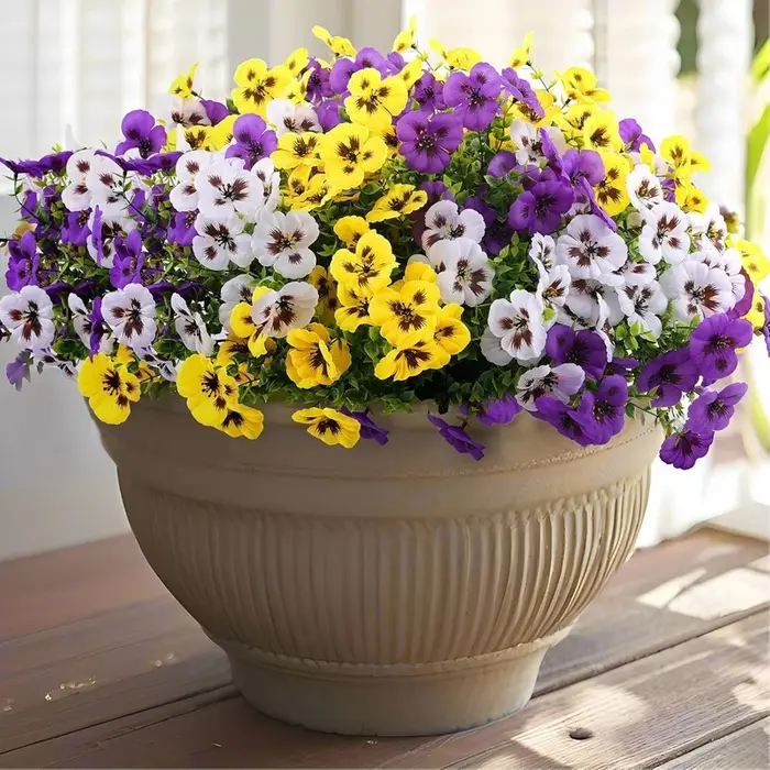 Fleurs artificielles Soie Pansy Jardin En Plein Air Mariage Bouquet De Mariée Maison Vase Décor Valentine Couronne Bricolage Cadeaux Accessoire