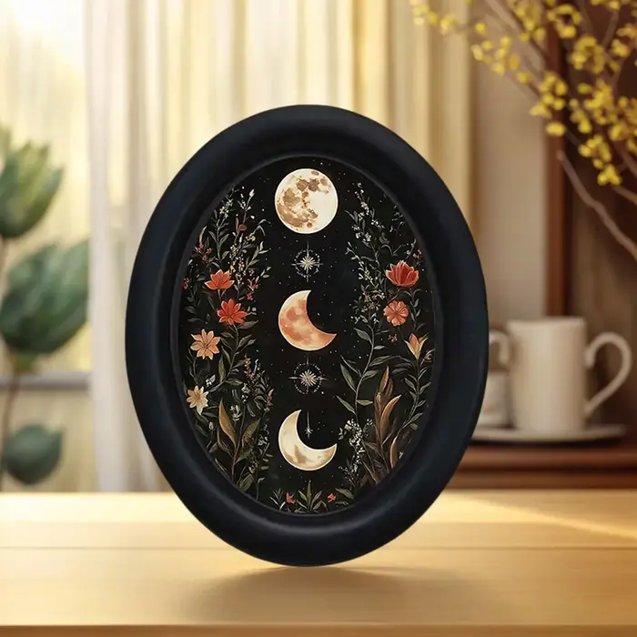 1 pièce de décoration murale vintage en forme de fleur de lune
