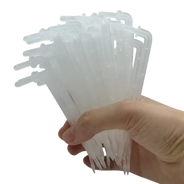Kit d'irrigation par Micro goutte-à-goutte Transparent, 1/4 pouces, régulateur de flèche courbé, con