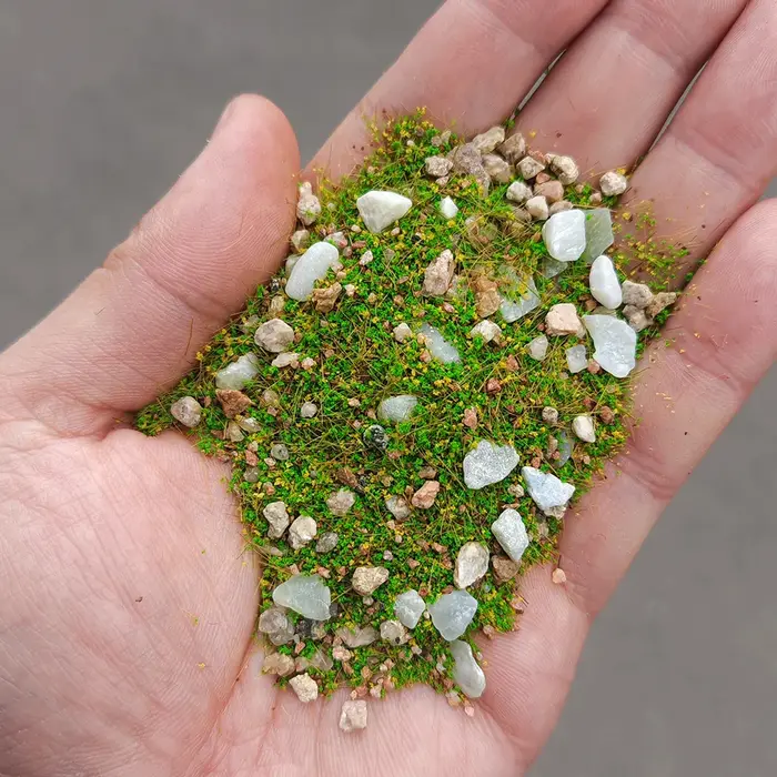 10G/30G Miniature herbe poudre mauvaises herbes sol mélange pierre modèle plante artificielle bricol