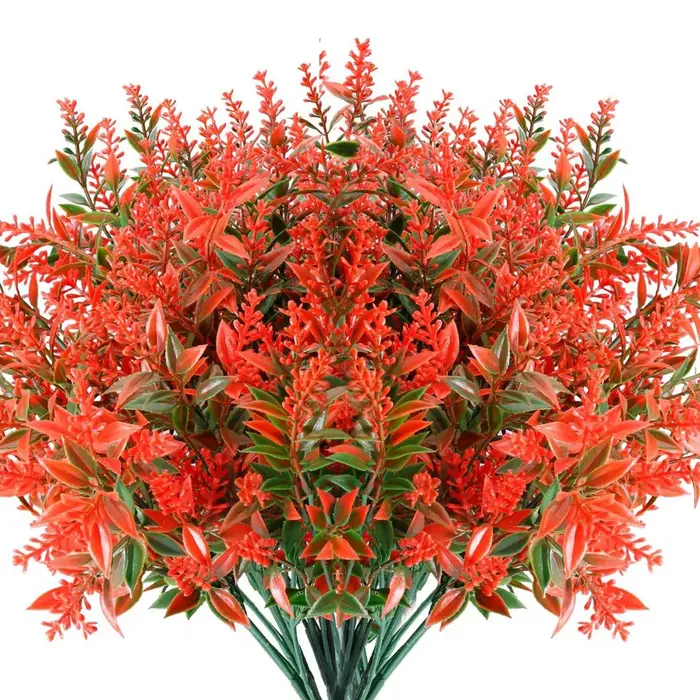 6Pcs Plante Artificielle Lavande Bouquet De Mariage Maison Chambre Ornement Extérieur Jardin Cour Fe