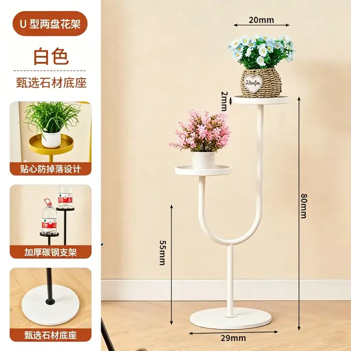 Étagère Flottante Dorée Européenne pour Plantes d'Intérieur, Décoration Murale Verticale, Meuble de 