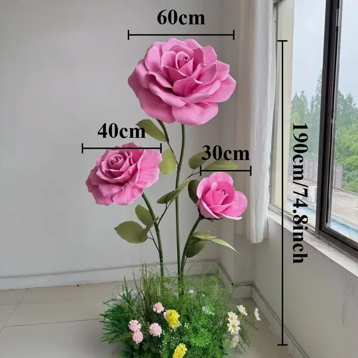 Fleurs artificielles géantes de 190 cm
