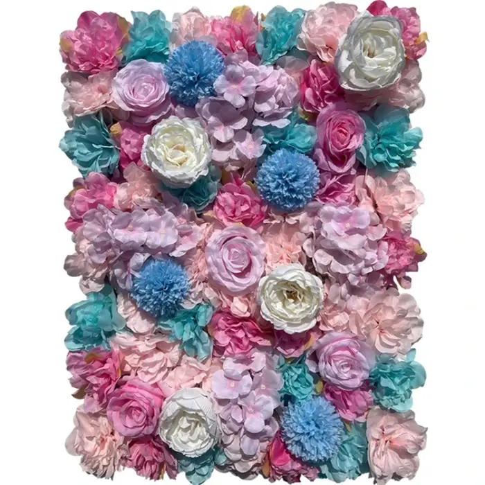 Mur de roses artificielles en soie