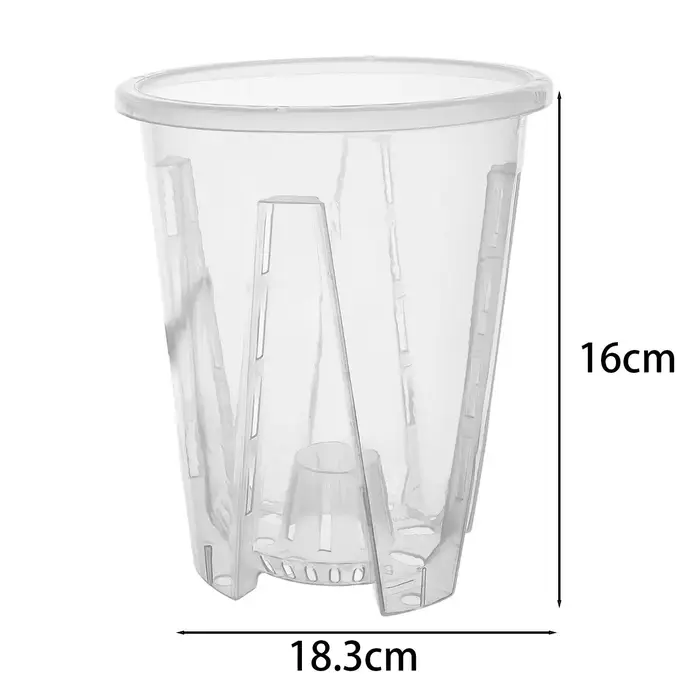 Pots à orchidées en plastique transparent avec trous de drainage pour la plantation d'orchidées papillon