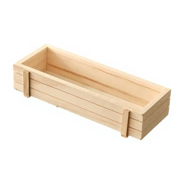 Pot jardinière décoratif en bois, boîte pour plantes d'intérieur, décoration esthétique naturelle, s