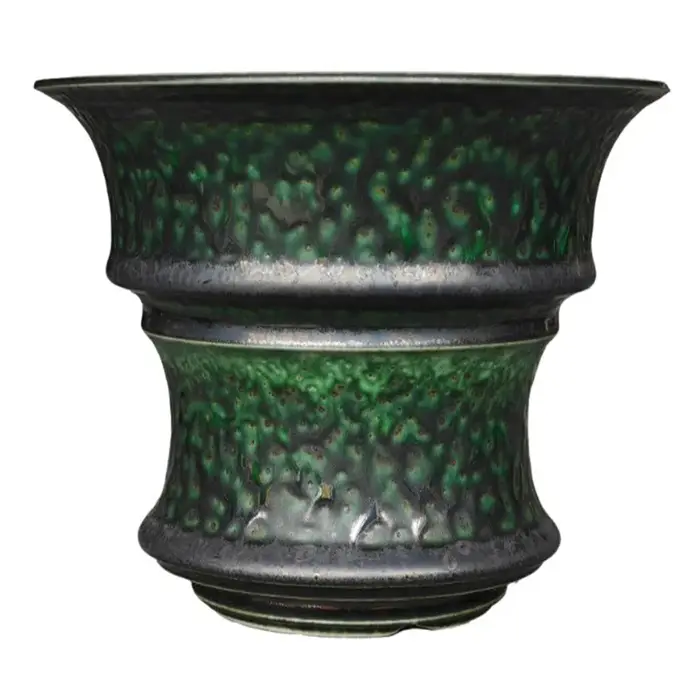  Pot en porcelaine vert algue pour plantes grimpantes