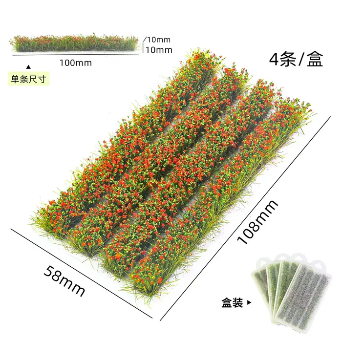 Kits de modèles de fleurs miniatures, grappes d'herbe pour la mise en scène de micro-paysages, matér