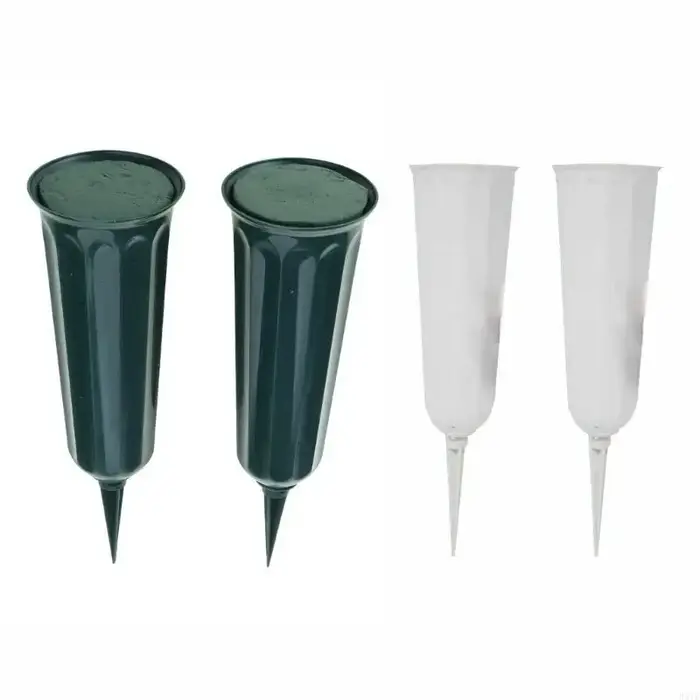 2PCS Vases cimetière extérieur pour fleurs
