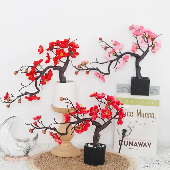 Fleurs de prunier Branches d'arbre fleurs artificielles maison Table salon décor bricolage mariage noël jardin fête décoration