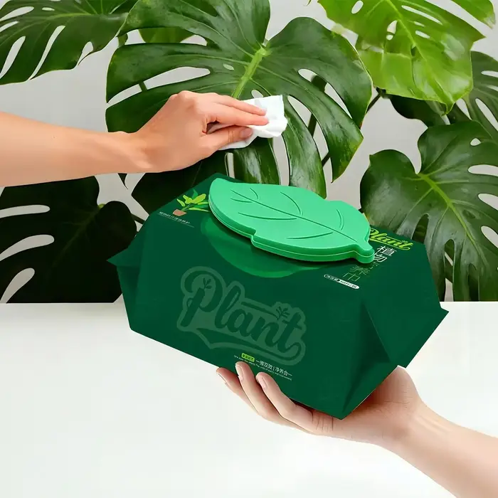 Lingettes nettoyantes pour feuilles de plantes