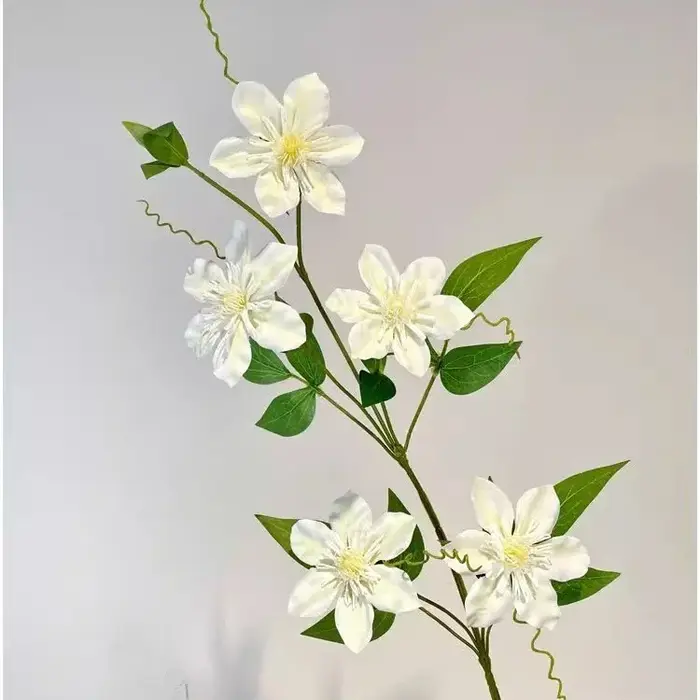 5 fleurs artificielles de Lotus en fil de fer, pétales multiples, décoration de Table à manger, salo