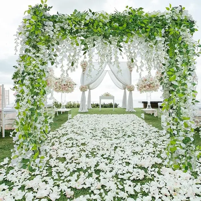 Feuille d'hortensia de vigne de 2 mètres
