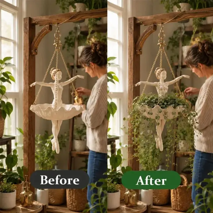 Porte-fleurs en résine pour plantes d'intérieur