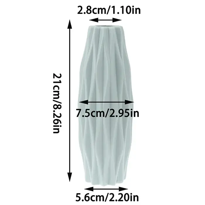 Vase de fleur en plastique blanc pour la décoration de la maison