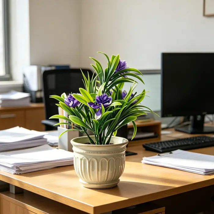 Mini-vase de fleurs artificielles en pot pour la maison