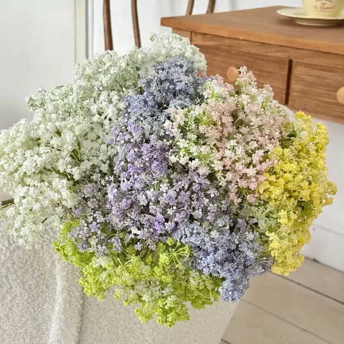 Fleurs artificielles en dentelle à tige longue en mousse de 91CM