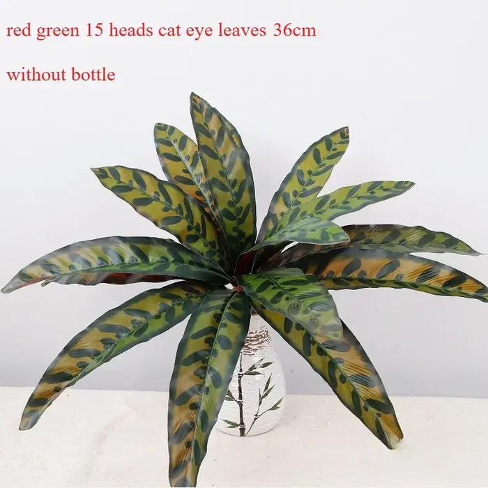 Plantes vertes en plastique pour bureau, 2 pièces, fausses fleurs artificielles, feuilles d'oeil de 