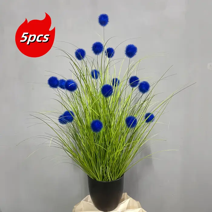 Plantes artificielles en herbe bulbeuse violette, adaptées à la décoration de la maison, décoration