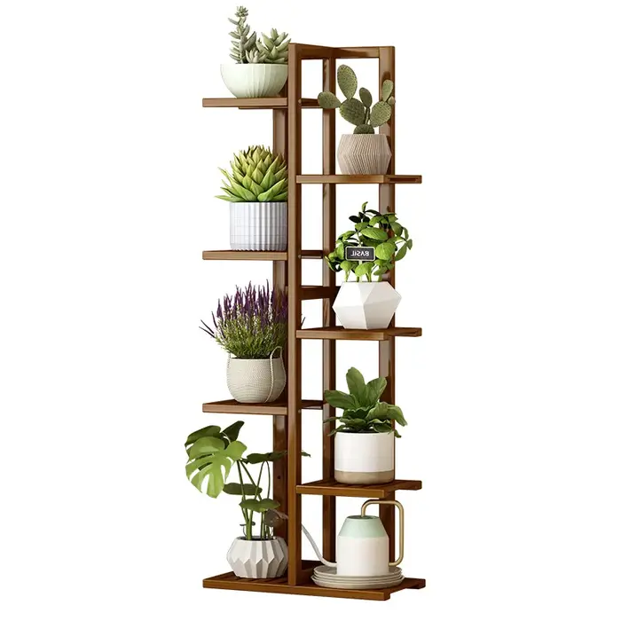 Étagère moderne en bois massif pour plantes de balcon, support d'intérieur multicouche pour Pot de fleurs, présentoir succulent pour salon