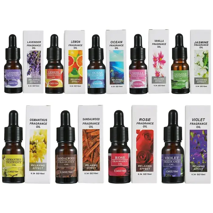 Huile d'aromathérapie végétale naturelle, 9 saveurs, huiles essentielles pour diffuseur d'arôme, hum