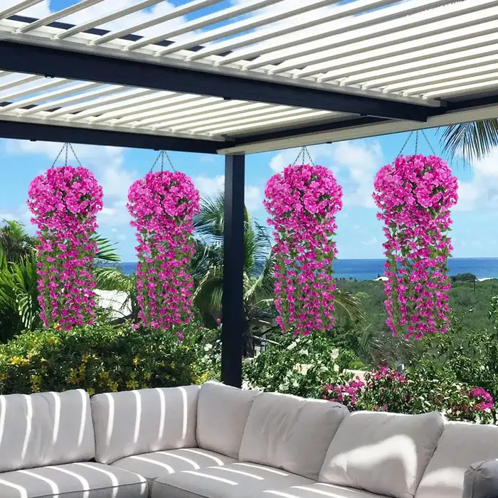Fleurs suspendues de lierre Violet artificiel