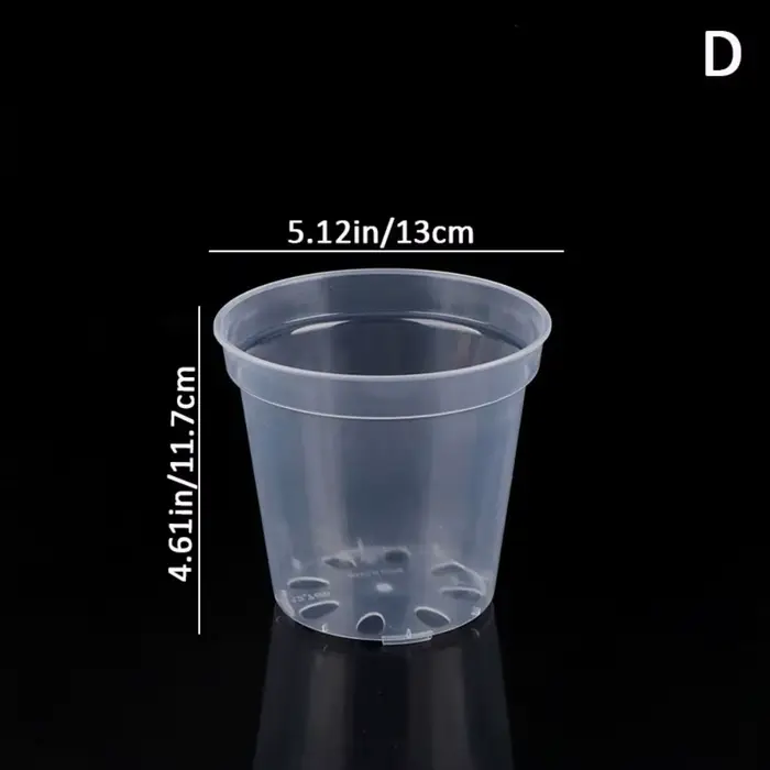 Pot de jardinière rond Transparent en plastique Durable