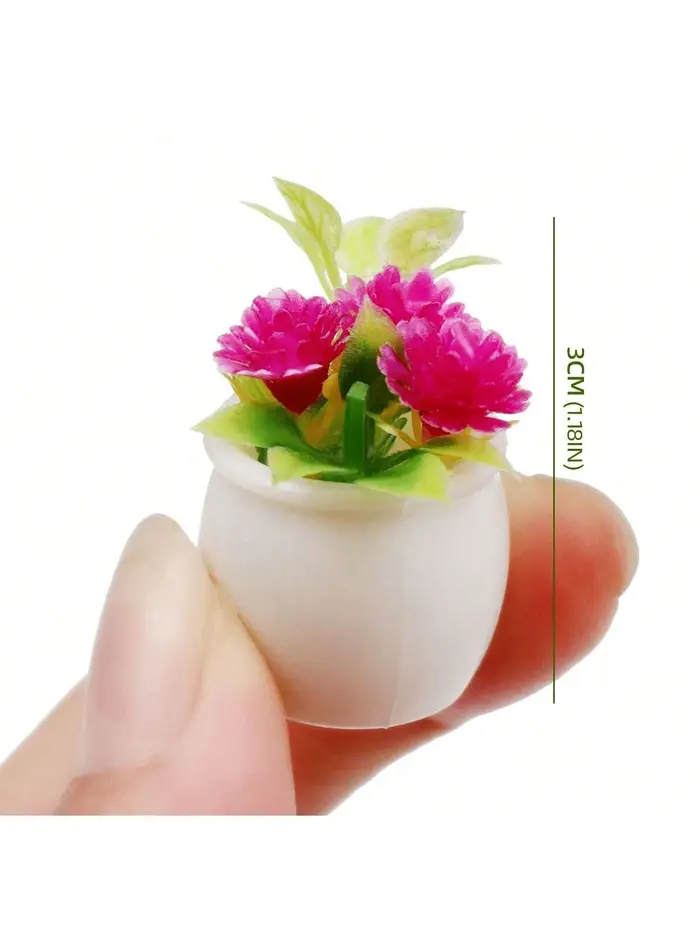 Plante en pot miniature pour maison de poupée 1/12