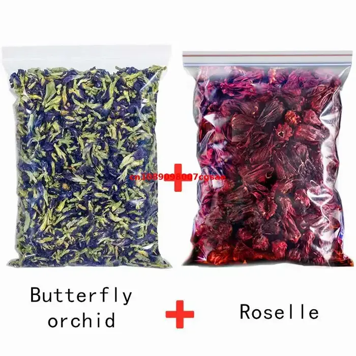 2 sacs de haute qualité naturel Rose jasmin bourgeons papillon orchidée fleurs séchées pour mariage mélange fleur savon bougie faisant des matériaux