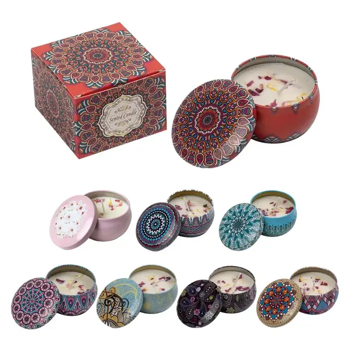 Bougies parfumées à fleurs séchées