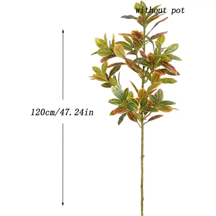 Plante artificielle de Codiaeum de grande taille (80-120 cm)