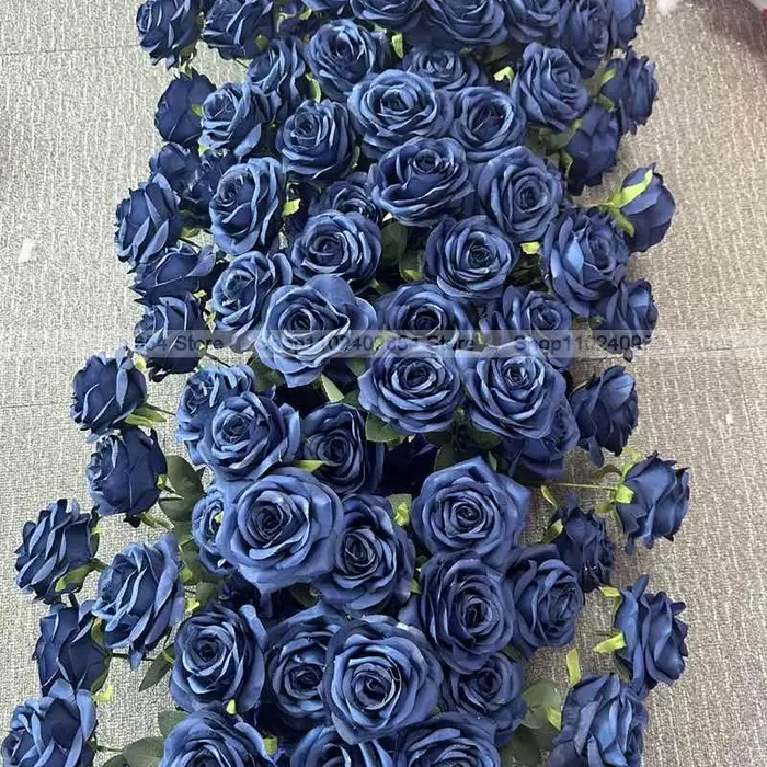 Boule de fleurs artificielle bleu marine rose et jacinthe pour décoration de mariage