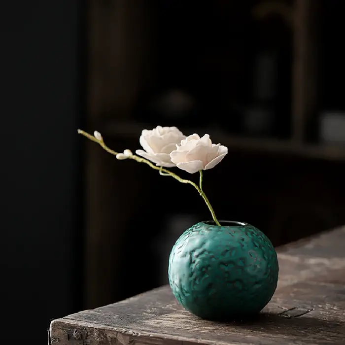 Vase Vintage hydroponique plante verte Simulation fleur ustensiles de bureau salon
