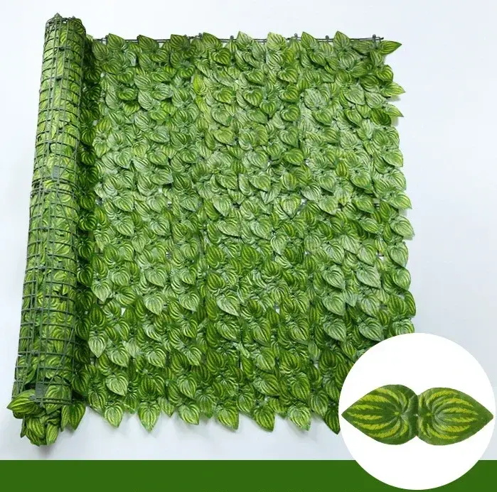 Panneaux de clôture à feuilles vertes, haie de lierre artificielle 1x3m, Faux écran de clôture de co
