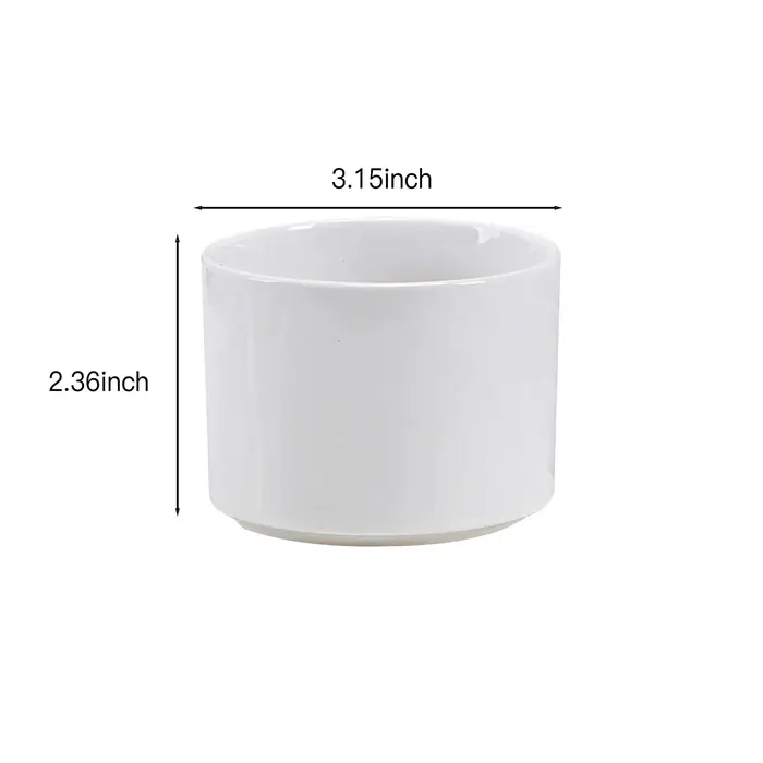 Mini pot de fleurs en céramique blanche Simple, 8x6cm, fond rond, pour plantes succulentes, Cactus,