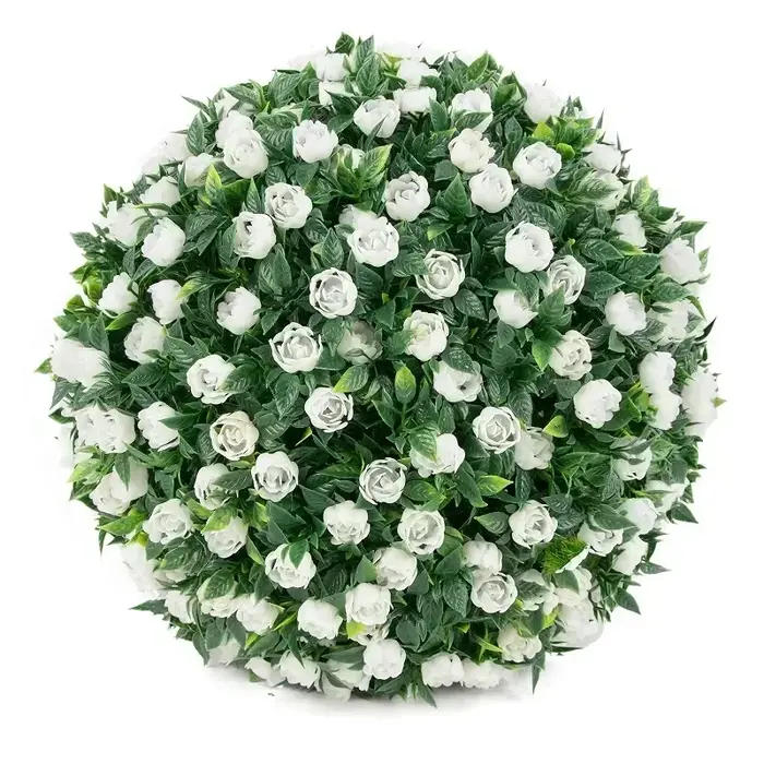 Boule d'herbe artificielle feuille d'eucalyptus plante verte fausse herbe aménagement paysager arbre hangar toit maison jardin mariage atmosphère décor