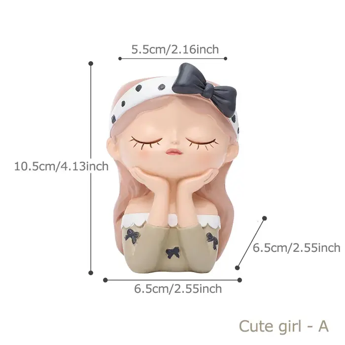 Pot de fleur de fille mignonne pour plantes succulentes