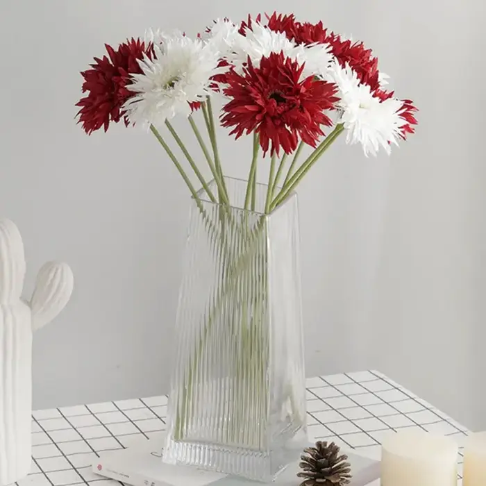 10 Bouquets de fleurs artificielles en soie Gerbera