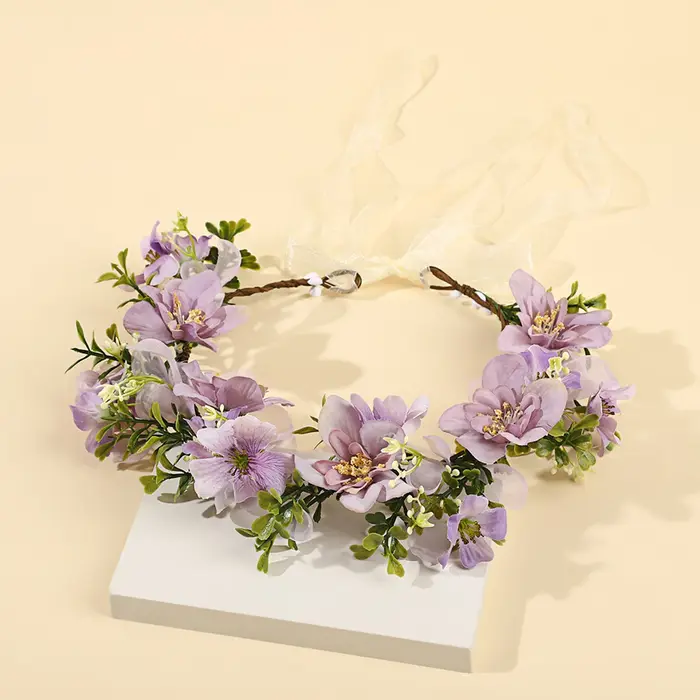 Couronne de fleurs faite à la main pour femmes