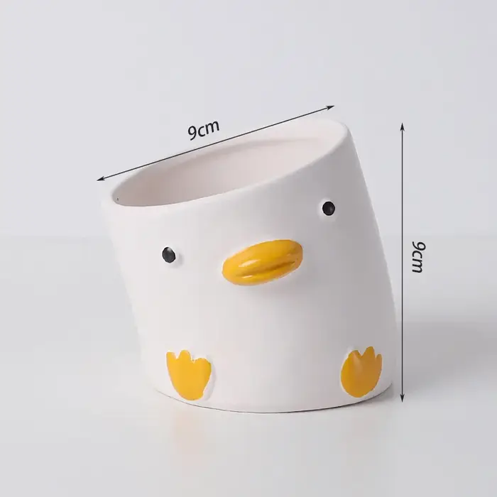 Plantes succulentes d'animaux de dessin animé, petits pots de fleurs, bureau mignon, décor à la mais