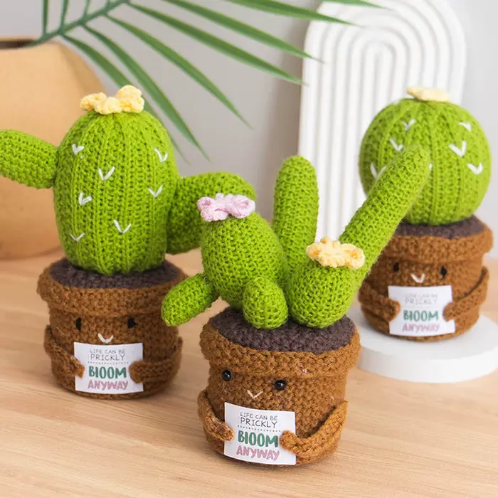 Pot de plantes en Crochet Cactus