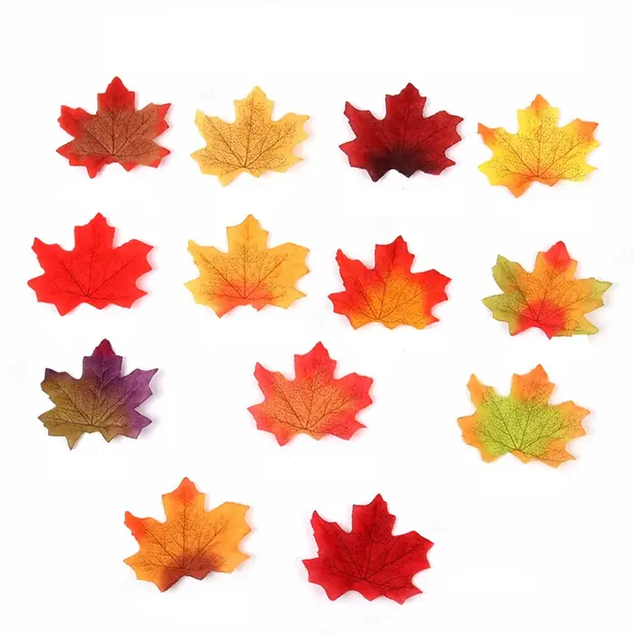 Simulation de feuille d'érable de 8cm, 100/200 pièces, aménagement du Site d'anniversaire de mariage