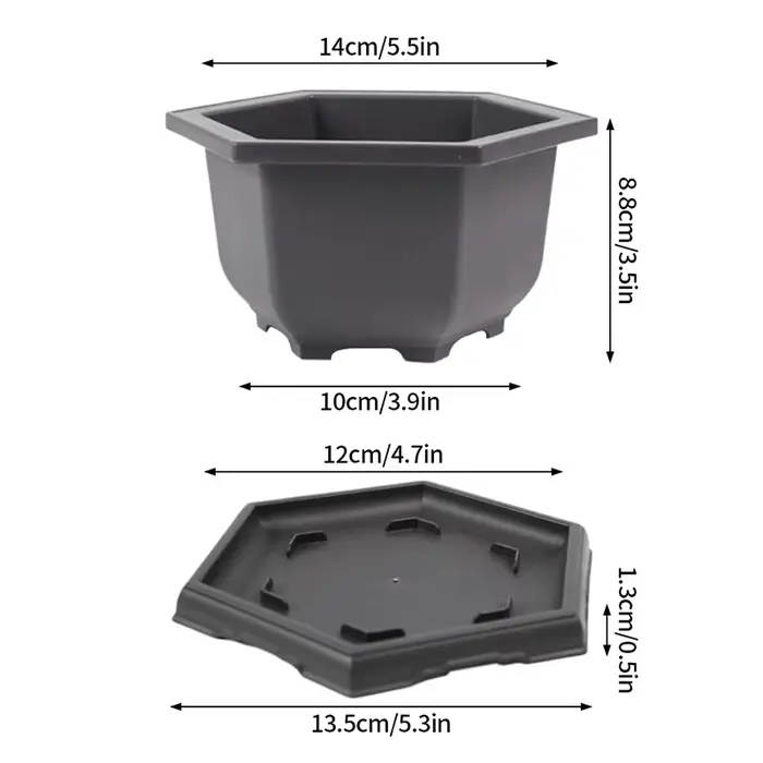 Pot de fleurs de bonsaï en plastique