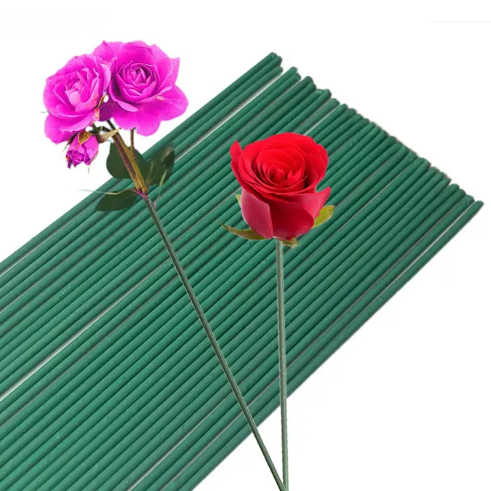 Tige de fleur verte foncée artificielle 40cm, 10/20/30 pièces, matériel Floral, accessoires de tige