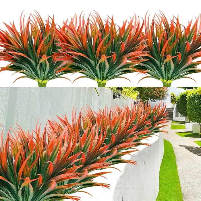 2/8 pièces Plantes artificielles Agave Orchidée, fausses plantes en plastique pour la décoration d'automne de la maison, du jardin, de la table, du bureau, de la cour et de la pièce