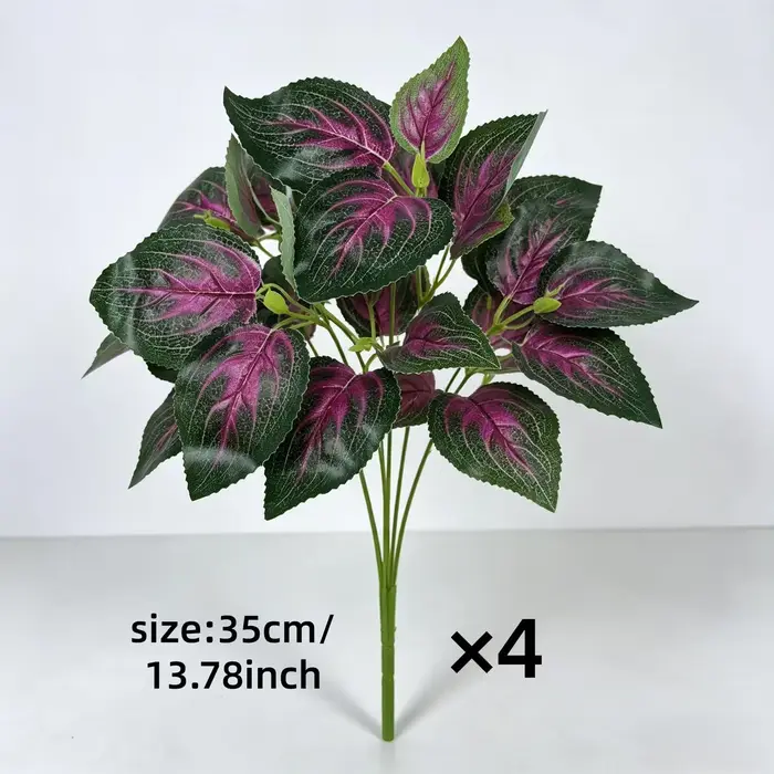 4 plantes vertes artificielles d'extérieur de haute qualité