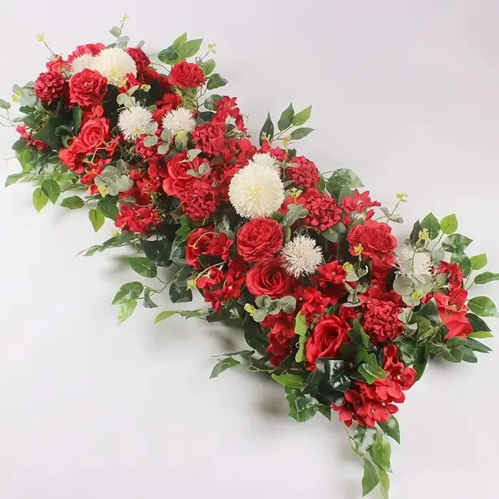 100CM bricolage mariage fleur mur Arrangement Supplie soie Peonie Rose artificielle rangée florale décor