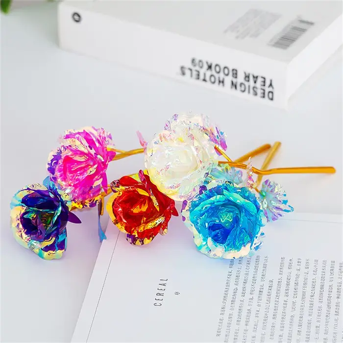 1 pièces fleur artificielle feuille Rose
