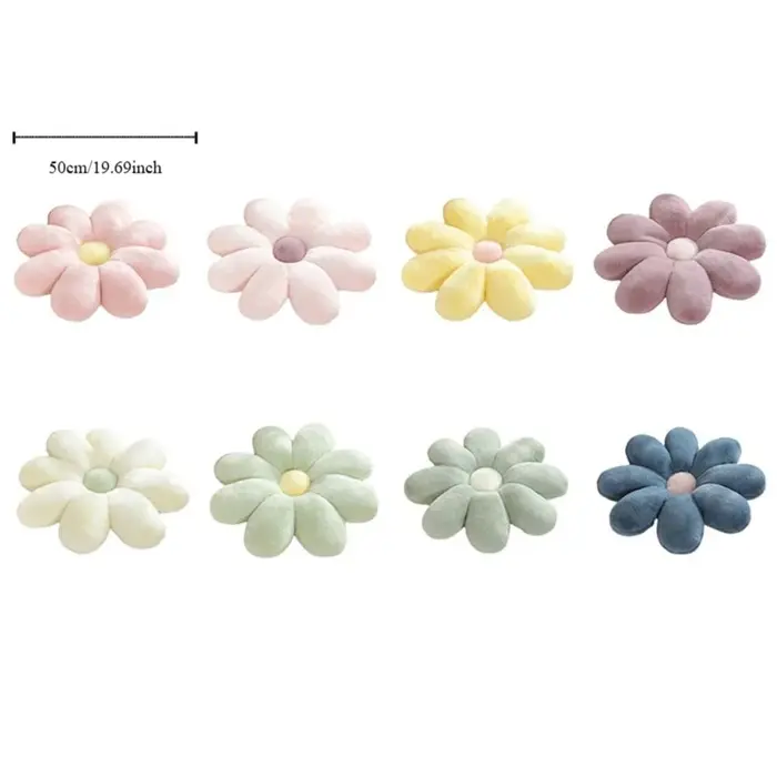 Coussin multifonctionnel en forme de fleur, moelleux, garni de coton PP, pétales doux, coussin de siège de voiture, coussin de canapé épaissi et doux pour la peau, pour étudiant